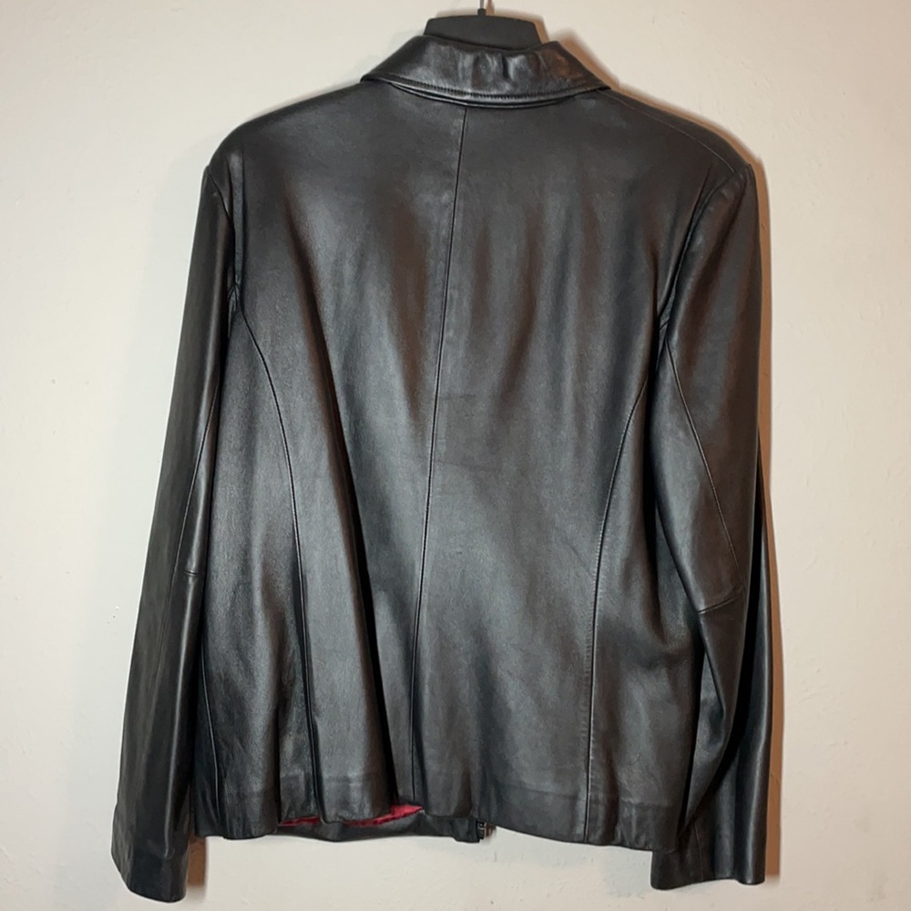 Worthington Genuine Black Leather Jacket - Picture 2 of 5